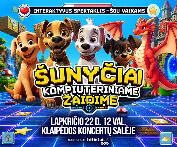 INTERAKTYVUS SPEKTAKLIS VAIKAMS | Šunyčiai kompiuteriniame žaidime