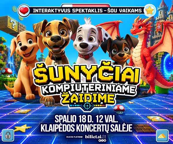 INTERAKTYVUS SPEKTAKLIS VAIKAMS | Šunyčiai kompiuteriniame žaidime